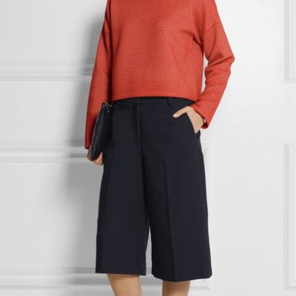 Phillip Lim Navy Wide Legs Crop Pants Casual Culottes - Picture 1 of 3